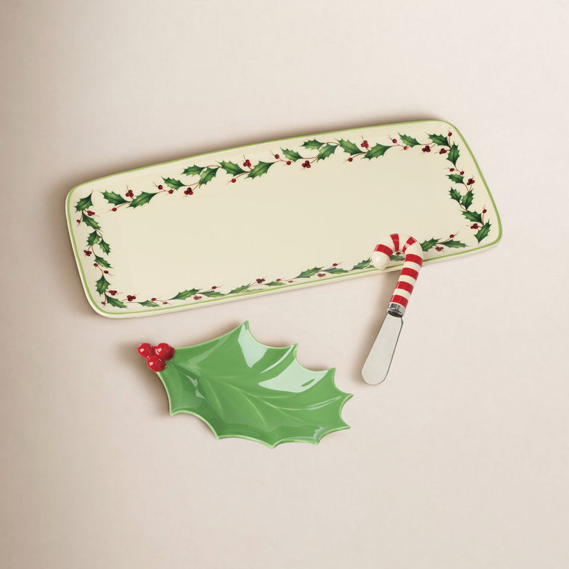 Holiday 3-Piece Hostess Set with Spreader