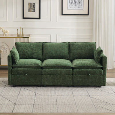 80.3" Wide Modular Storage 3-Seater Sofa
