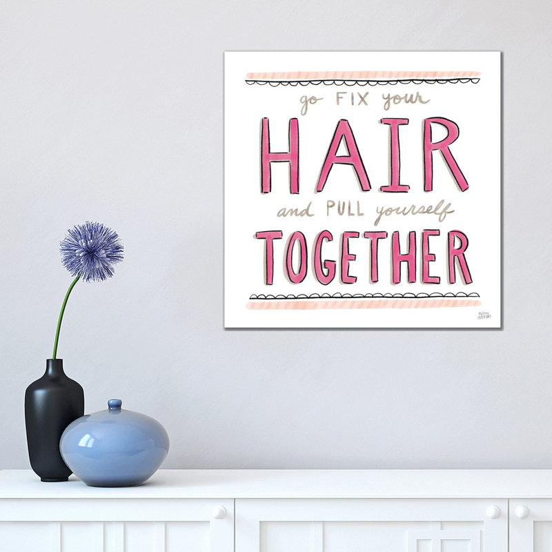 Fix Your Hair by Melissa Averinos - Print on Canvas, Wrapped Canvas, 45.72cm H x 45.72cm W x 3.81cm D