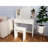 Vanity Table With One Drawer, Adjustable Mirror, Ample Open Shelves, Comfortable Stool, Modern Design, Ancient White, Particle Board + , 48.12 In Height Drawer Mirror Table, Storage, Matching Elegant