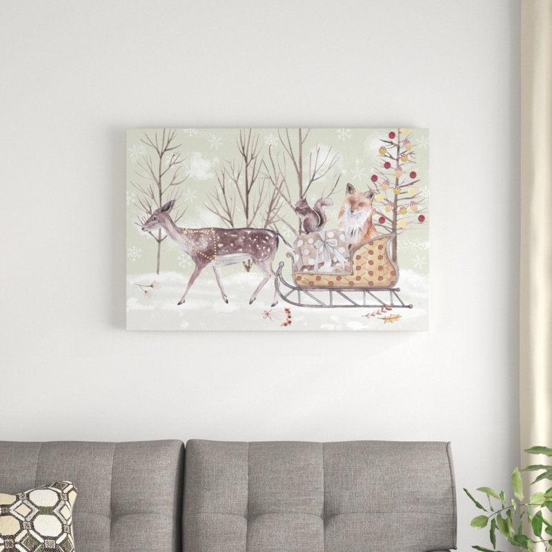 Christmas Time Collection A by Melissa Wang - Graphic Art Print, 61cm H x 91cm W, Wrapped Canvas