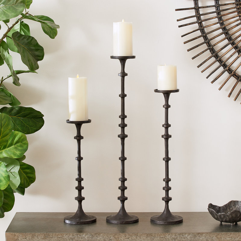 Candle Stands Bz, White