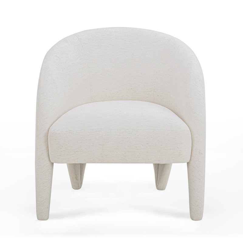 Kris Cream Chenille Accent Chair, Cream