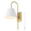 Rhoeva Single Light Iron Dimmable Plug-in Flush Mounted Sconce-1053672395-1053672392