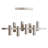Black Note Keys Suspension Light - DIM0-10V LED - Gold Finish - Ivory White Shade-308205088-308205099-307269572