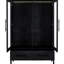 Vitrine à DEL avec deux tiroirs, grande porte en verre trempé, noir pour éclairage de décoration intérieure, grand bureau-838060907
