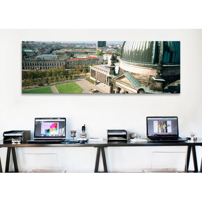 " High Angle View Of A Formal Garden In Front Of A Church, Berlin Dome, Altes Museum, Berlin, Germany " by Panoramic Images Painting Print