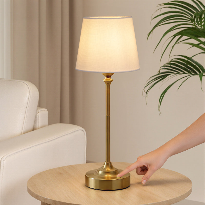 Lampe de table rechargeable sans fil 15,8 po avec commande tactile à intensité variable