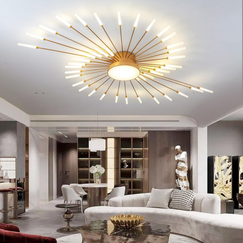 LED-Deckenleuchte Battistina, 51 cm, Gold