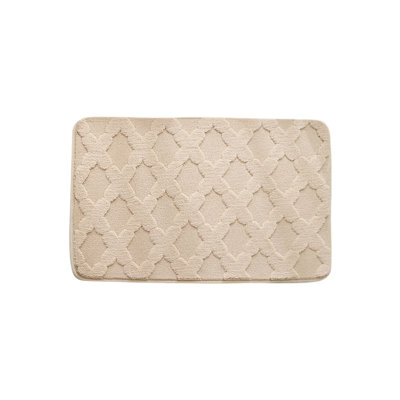  Bath Rug Mat, Super Absorbent Non Slip Bathroom Rugs, Quick Dry, Washable Shower Floor Rugs, Luxury Thick Bathmat for Shower, Bathtub and Floor, Home Decor Accessories, 31.5x19.7, Beige