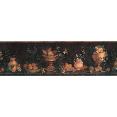 Bordure de papier peint à motif de fruits et poires Agoritsa