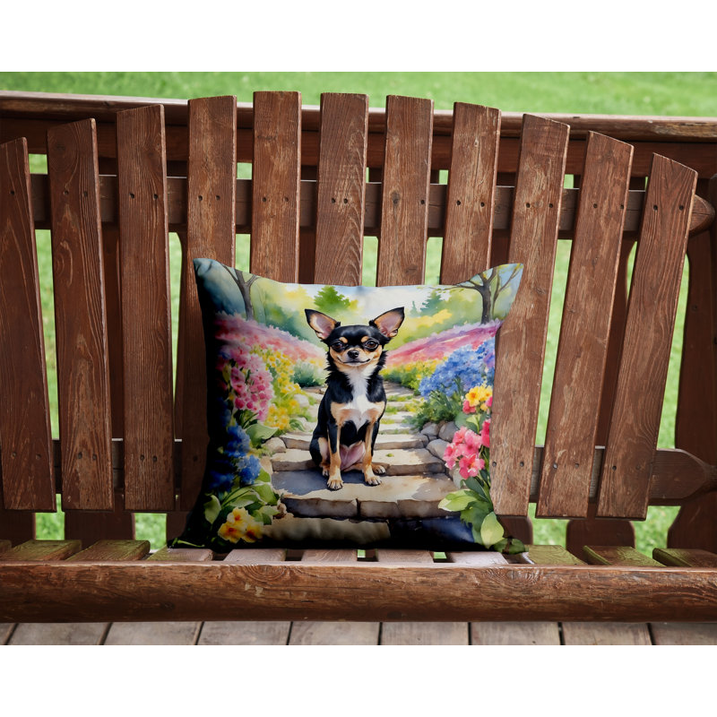 Coussin décoratif intérieur / extérieur Spring Path, H 14 po x l 14 po