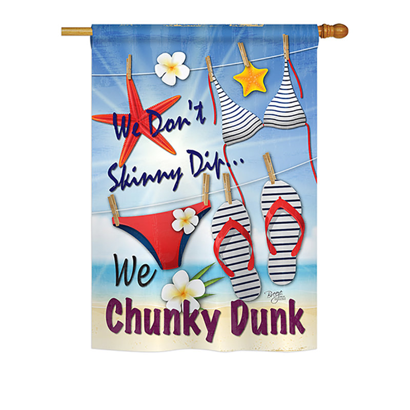 Drapeau de maison Quintana Chunky Dunk, H 40 po x l 28 po