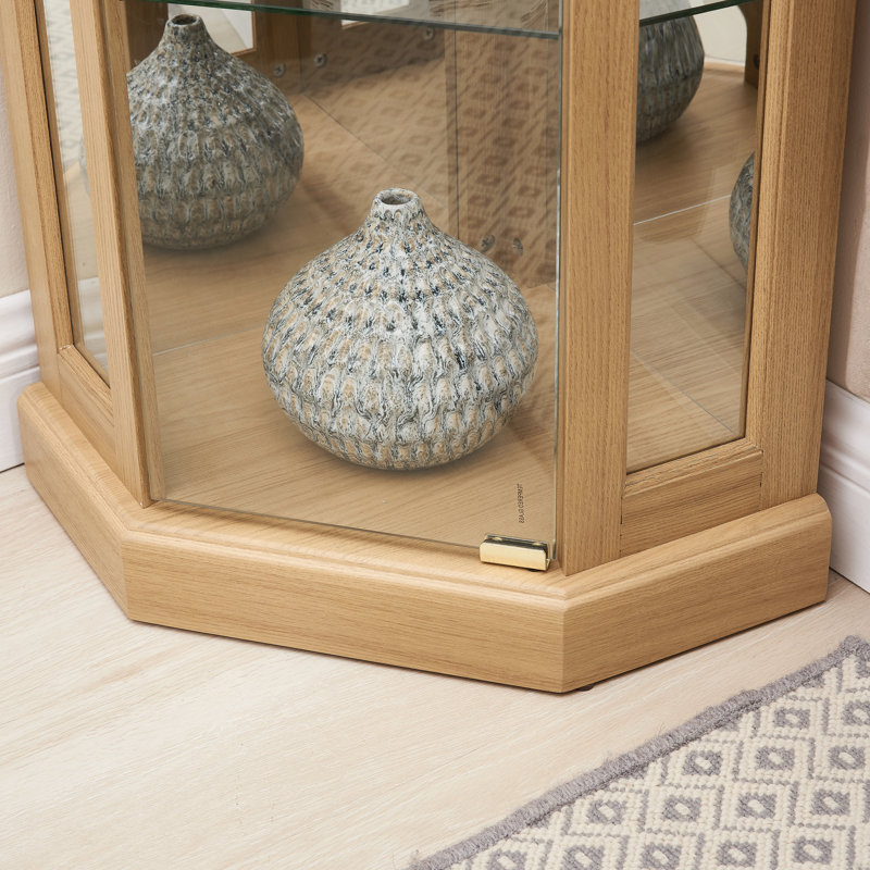 Corner Lighted Curio Cabinet Corner Glass Cabinet Lighted Curio Cabinet Corner Display Case For Living Room, Curio Cabinet, Antique Collection, Wine,Bar Glass Storage Light Included