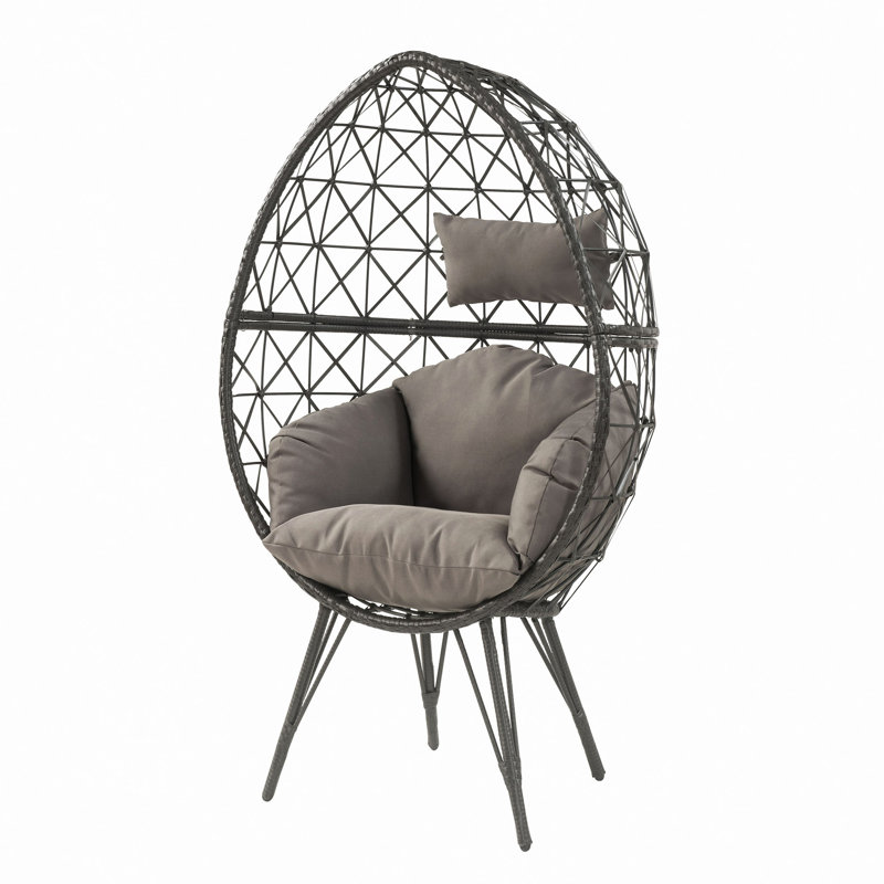 Chaise de patio avec coussin rembourré