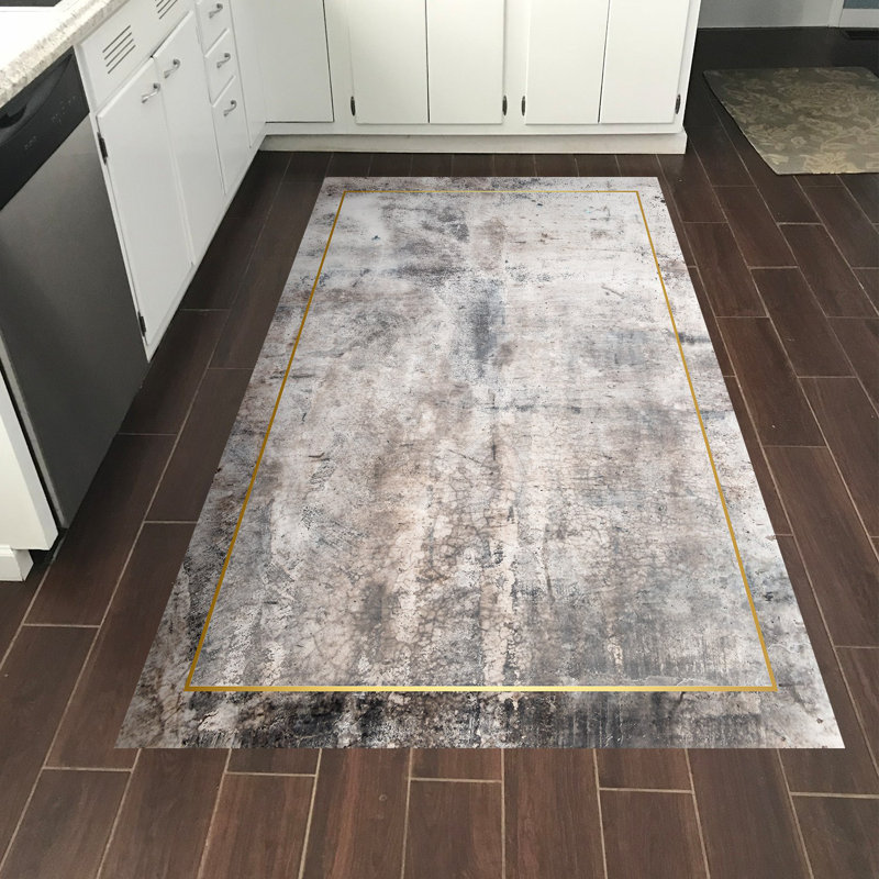 Non-Slip Area Rug, Grey, 31.5 x 78.7 inches | 100% Polyester, 0.3 in Pile Height | Machine Washable at 86°F, Digital Print | Perfect for Living Room & Bedroom, Soft Touch, Durable & Stylish Design