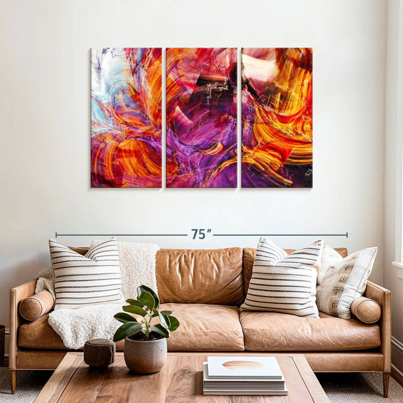 Avery Abstract Caramel Splash, 36" H x 57" W