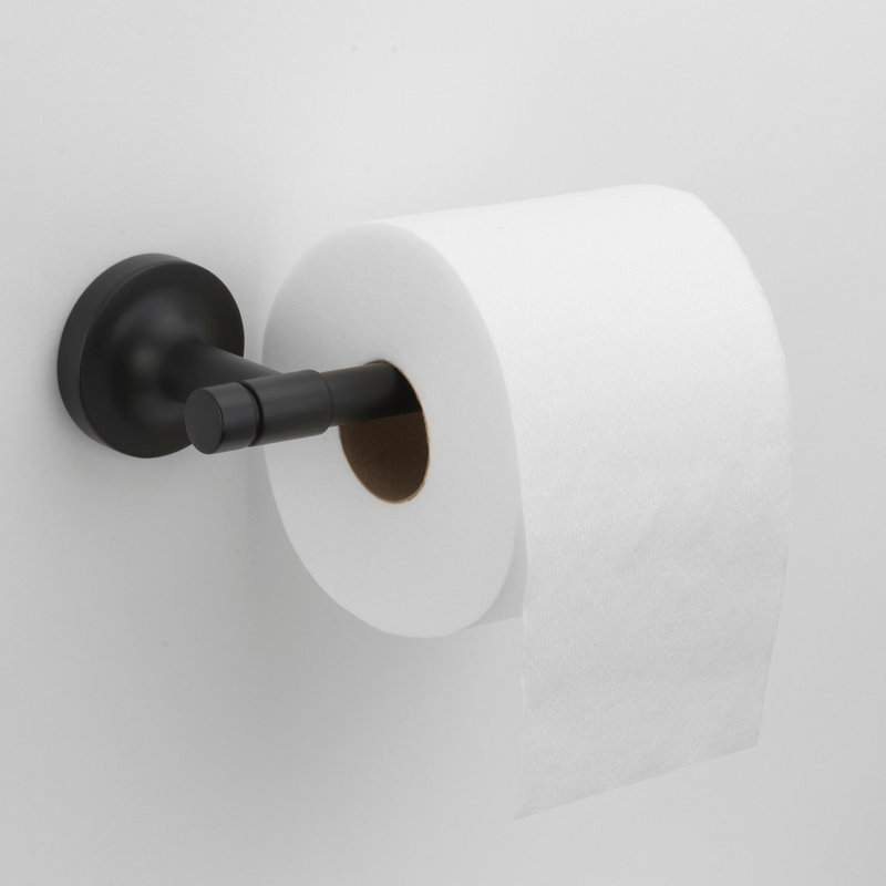 Avalon Tissue Holder Bath Hardware Accessory, Matte Black