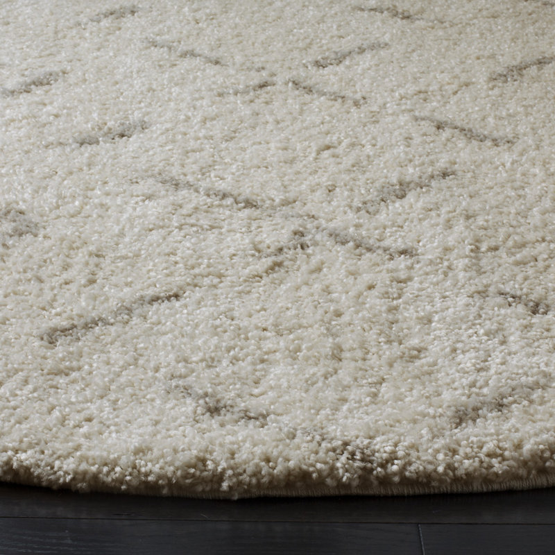Angelka Performance Rug, Round 9', Beige/Ivory