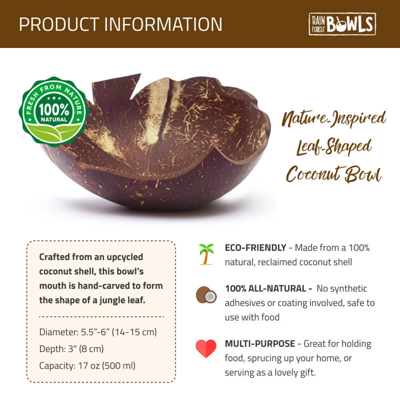 Leaf Coconut Bowl - Thumbnail 5