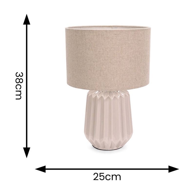 Daigen Ceramic Table Lamp, Yes, Cream