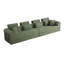 Canapé modulaire en forme de L, canapé modulaire compressé en velours côtelé de style minimaliste moderne, se déplie en un lit, une chambre à coucher, un canapé compressé confortable et peu encombrant (vert grisâtre)-458011865