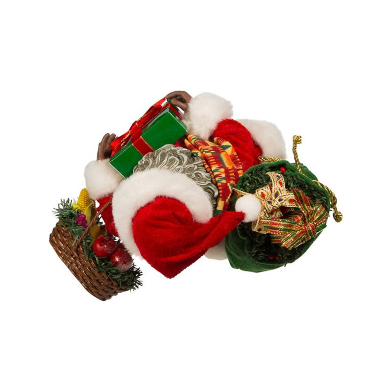 Kurt Adler Fabriche African American Santa, 12in