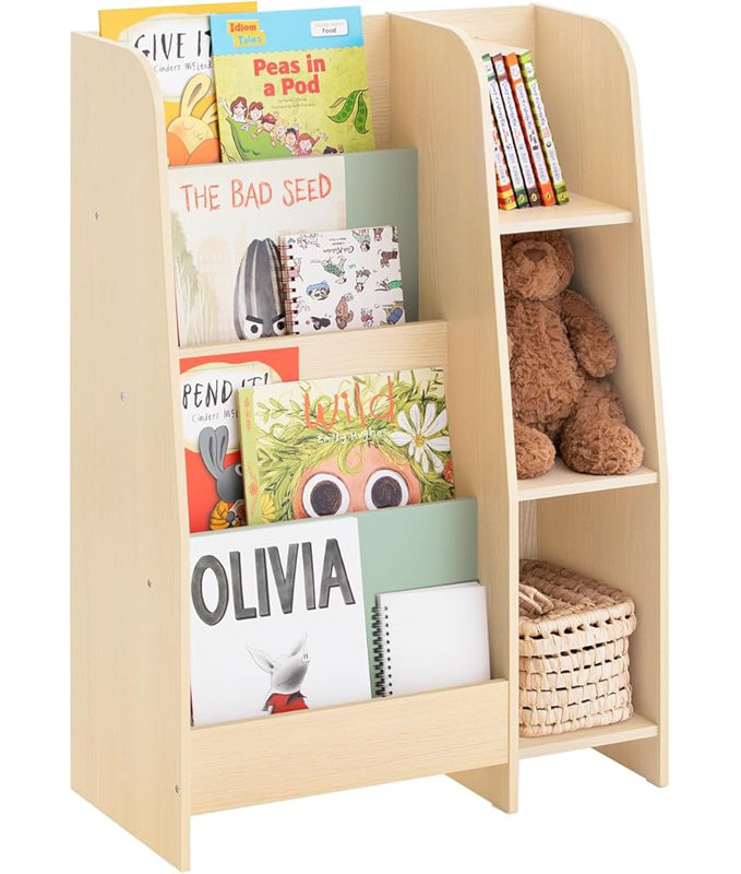 Children Kids Bookcase Bookshelf Toy Shelf Storage Display Shelf