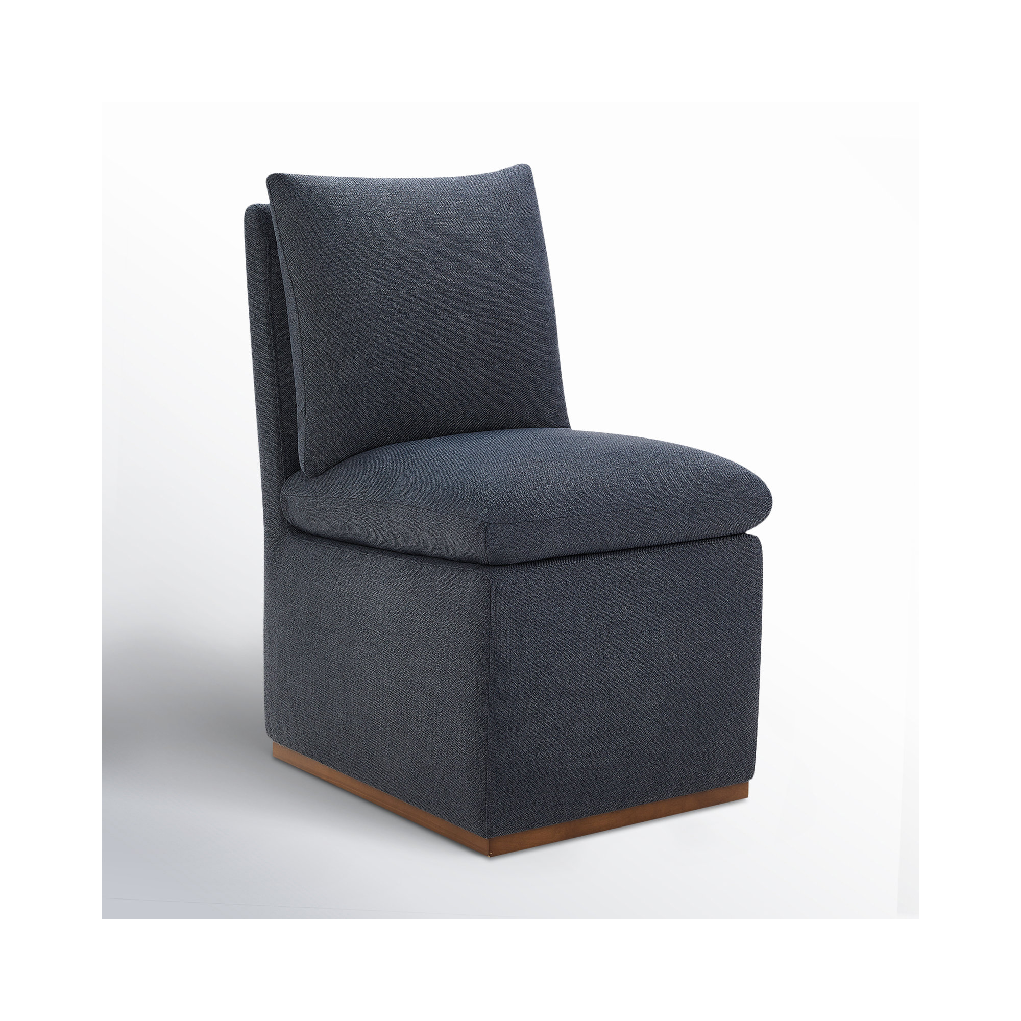 Bobbi Upholstered Dining Chair, Effie Indigo Performance Linen