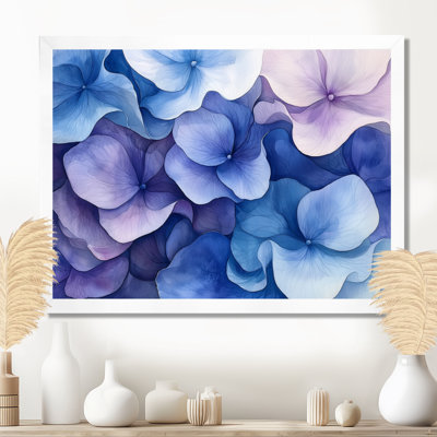 Jacelyn, hortensia, pétales, vagues d'harmonie - hortensia, art mural