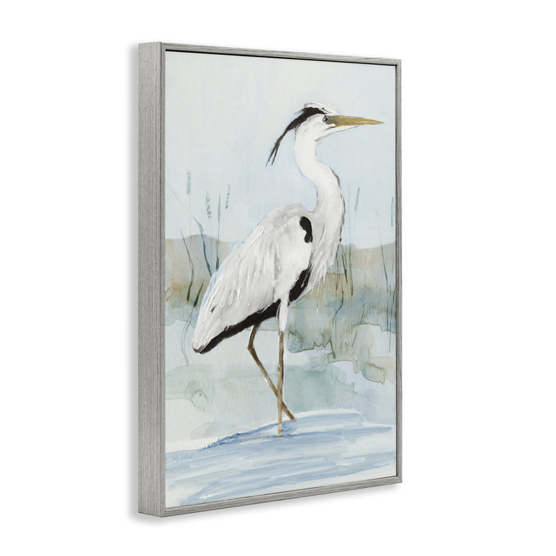 «Stepping Egret», estampe numérique par Sally Swatland, Estampe numérique Farmhouse, H 24 po x l 16 po
