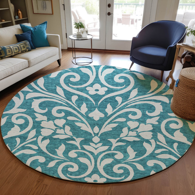 Malek Washable Floral Indoor / Outdoor Rug