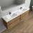 Seavy 83.4'' Double Bathroom Vanity with Plastic Top-1263948119