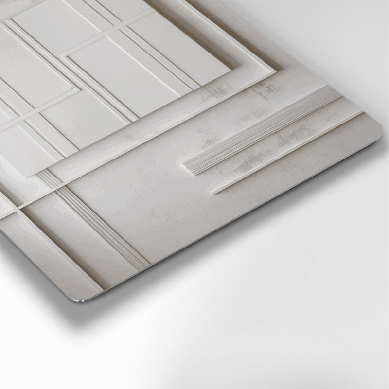 Minimalisme 13, art mural en métal beige, H 11 po x l 14 po