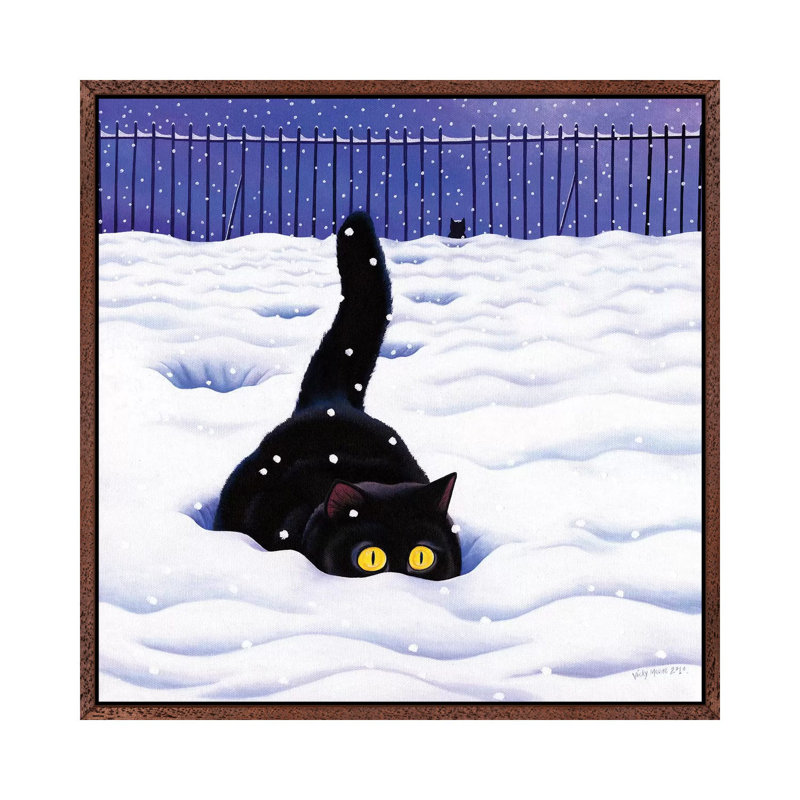 Bigfoot 1 Piece Painting on Canvas, 93.98cm H x 93.98cm W x 3.81cm D, Classic Brown Wood Framed