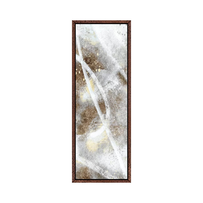 Stoned Distraction II by Marcus Prime - Painting on Canvas, Classic Brown Wood Framed, 91.44cm H x 30.48cm W x 3.81cm D