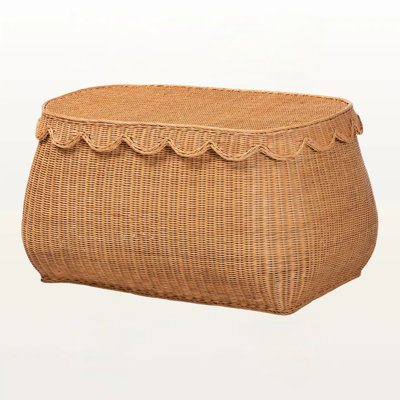 Abiona Carilyn Large Natural Rattan Basket with Handwoven Wicker