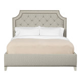 Audrey/Asher Queen Tufted Upholstered Low Profile Panel Bed