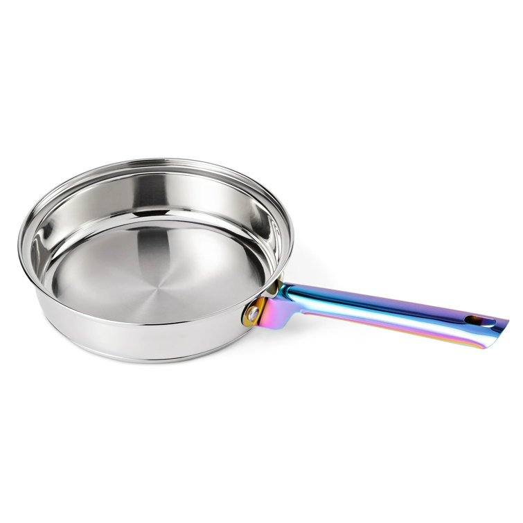 Farberware 9 Piece Set of Stainless Steel Iridescent Rainbow Measuring Cups  and Spoons 