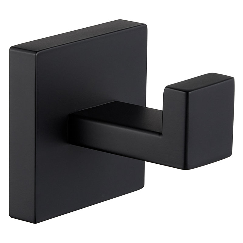 Stainless Steel Bathroom Wall Mounted Robe Hook, Matte Black