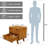 Solid Wood 2-Drawer Nightstand with Carved Front – Mid-Century Modern Bedside Table-337488037