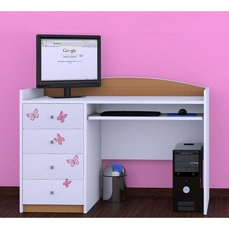 Luis 125cm Computer Desk, Light Brown