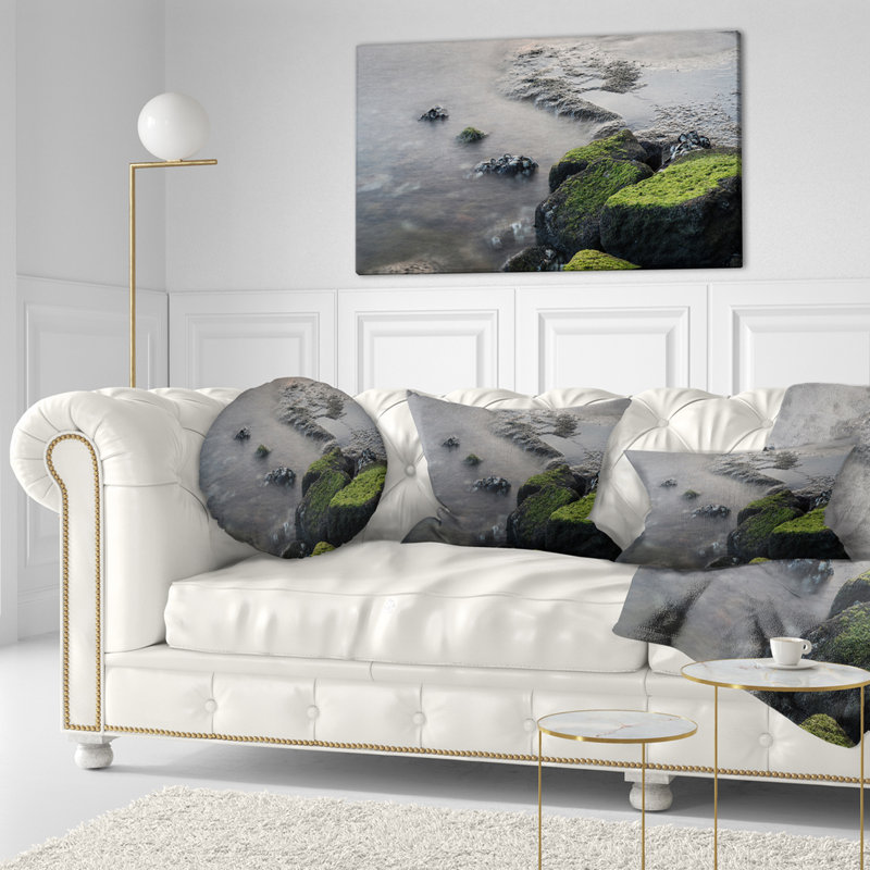 Coussin de mer en dessous des pierres de beau ivoire sydney, 12 po x 20 po, Coussin lombaire
