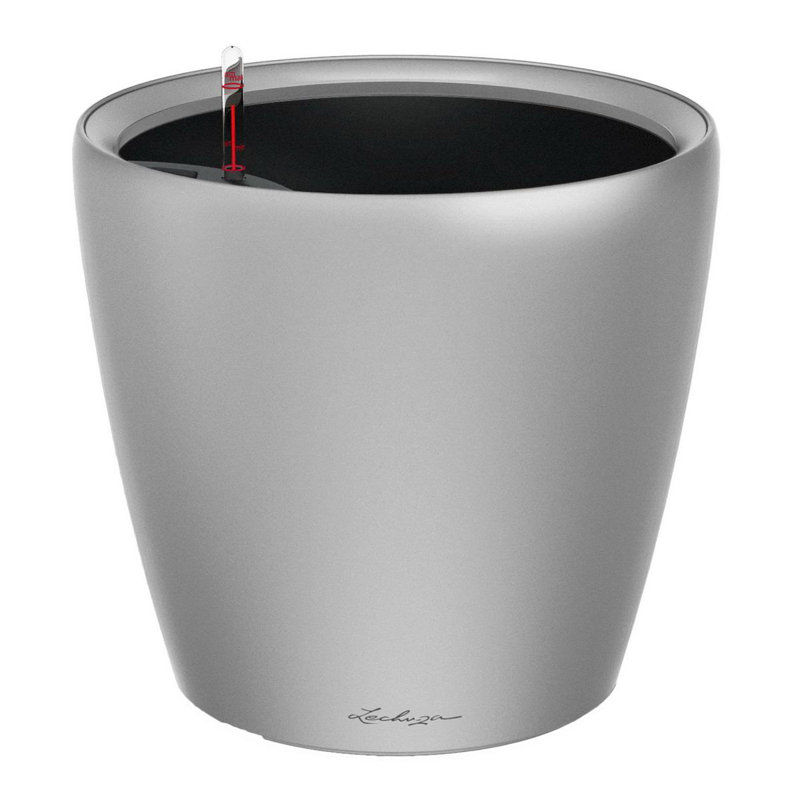 Classico Pot Planter, Sliver, 20cm H x 21cm W x 21cm D