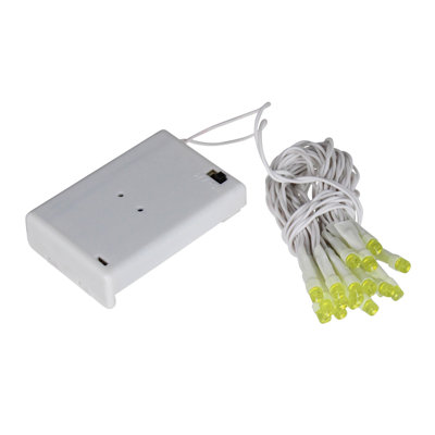 20 Pre-Lit Battery Operated LED Wide Angle Christmas Lights - 6.25 ft