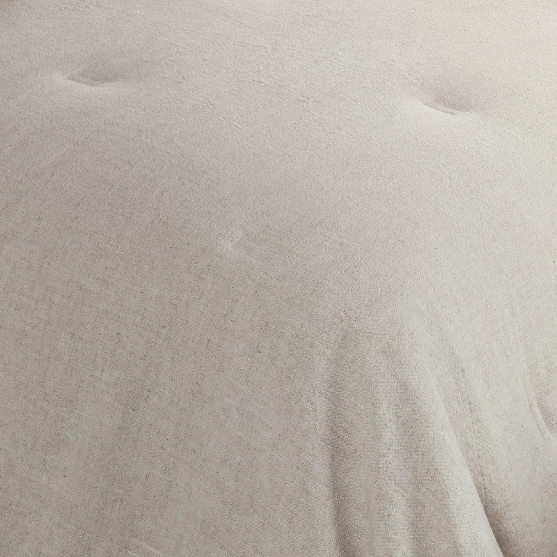 Talia Linen Comforter Set, Natural, King
