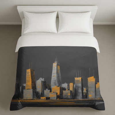 City Skyline Sketch Duvet Covers