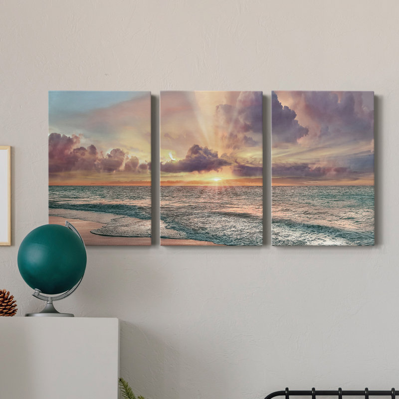 Copper Beach - Toile tendue avec châssis de qualité supérieure - Prêt à être accroché, H 18 po x l 36 po x P 1 po
