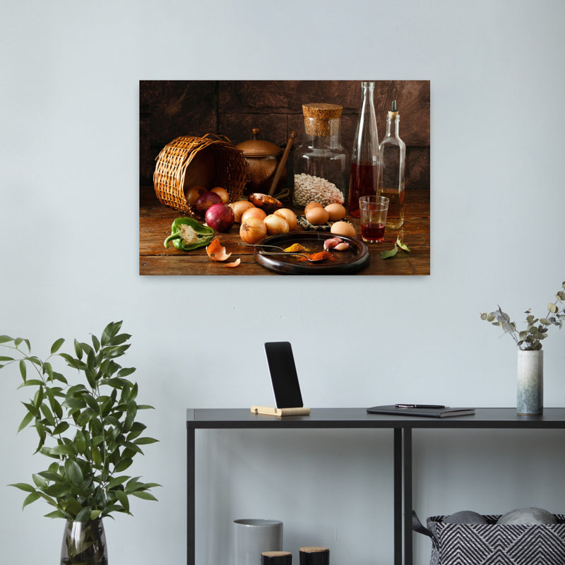 Art contemporain, paysage contemporain rétro rustique, H 16 po x l 24 po