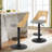 Hittel Swivel Upholstered Adjustable Height Counter Stool with Metal Frame-99418679